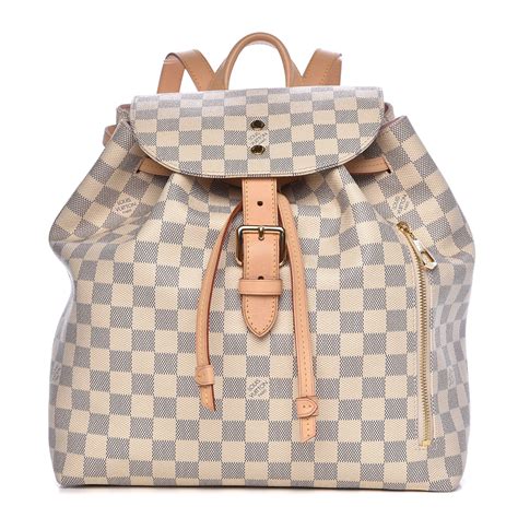 LOUIS VUITTON Damier Azur Sperone Backpack 